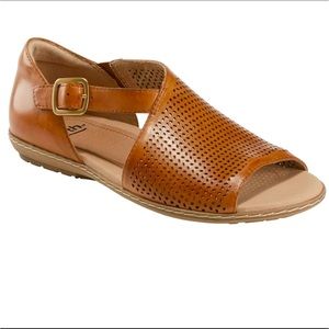 Earth Camellia Ballston Brown Perforated Sandals Size 11